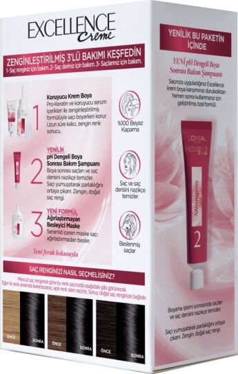 L'Oréal Paris Excellence Creme Saç Boyası 1.01 Derin Saf Siyah - 3