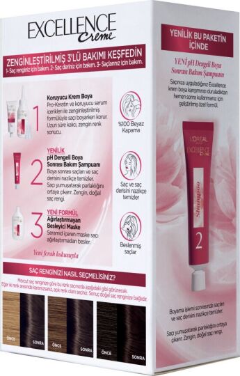 L'Oréal Paris Excellence Creme Saç Boyası 2 Siyah - 3