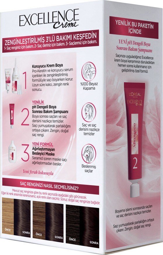 L'Oréal Paris Excellence Creme Saç Boyası 3 Koyu Kestane - 3