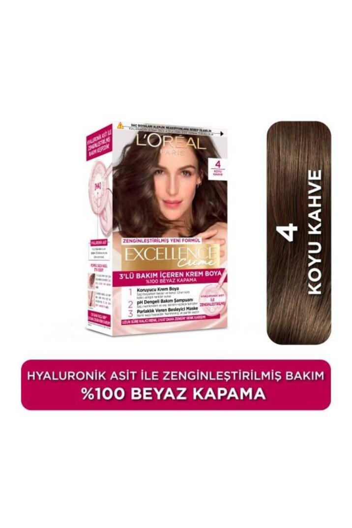 L'Oréal Paris Excellence Creme Saç Boyası - 4 Kahve - 1