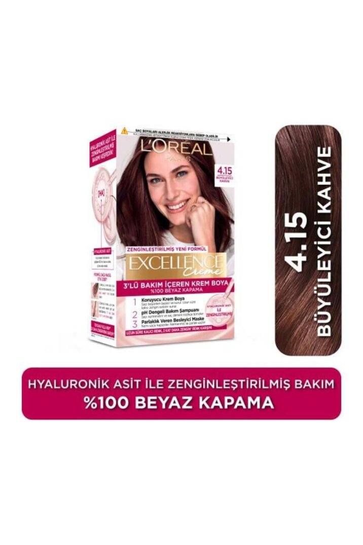 L'Oréal Paris Excellence Creme Saç Boyası - 4.15 Büyüleyici Kahve - 1