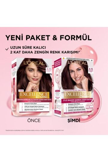 L'Oréal Paris Excellence Creme Saç Boyası - 4.15 Büyüleyici Kahve - 2