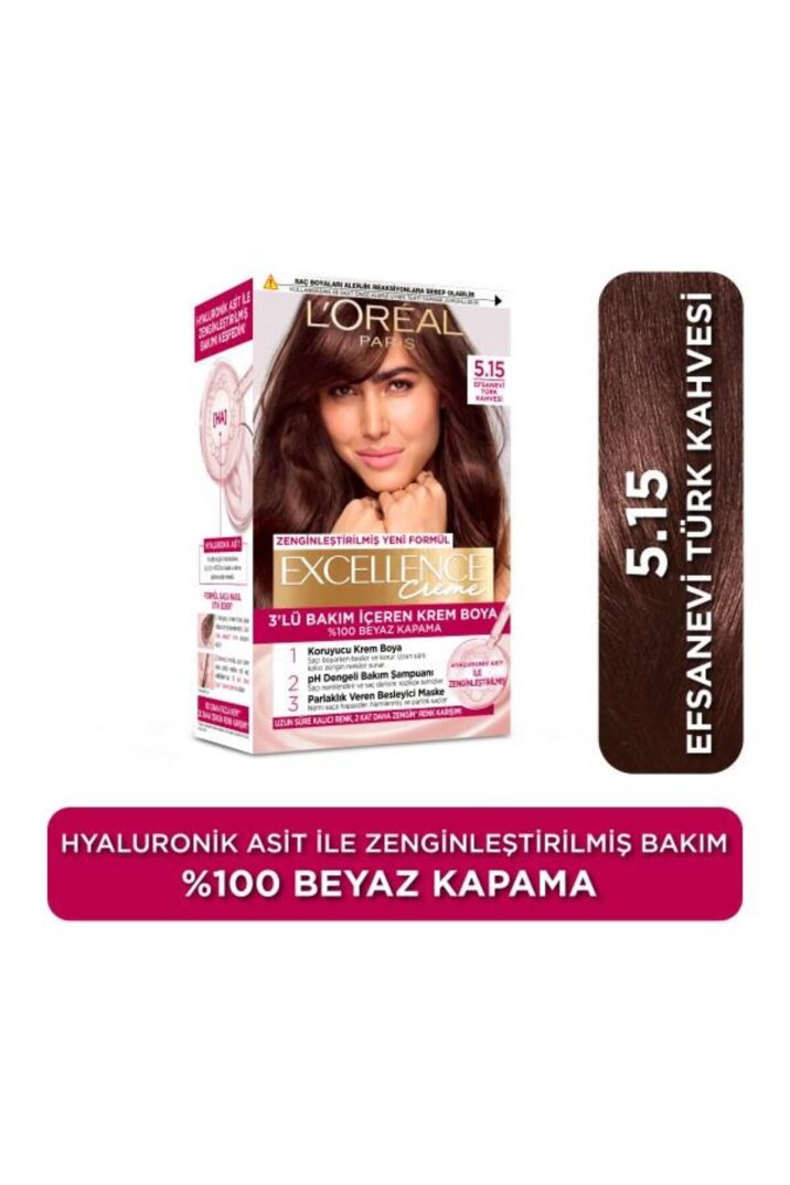 L'Oréal Paris Excellence Creme Saç Boyası 5.15 Efsanevi Türk Kahvesi - 1