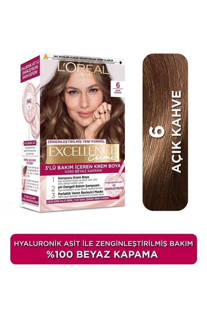 L'oréal Paris Excellence Creme Saç Boyası - 6 Açık Kahve - 1