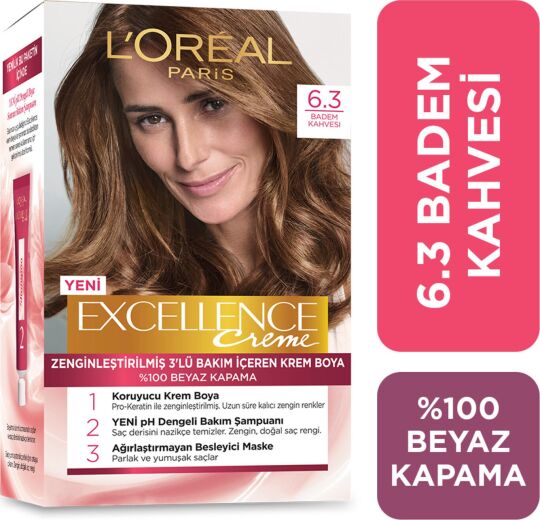 L'oréal Paris Excellence Creme Saç Boyası 6.3 Badem Kahvesi