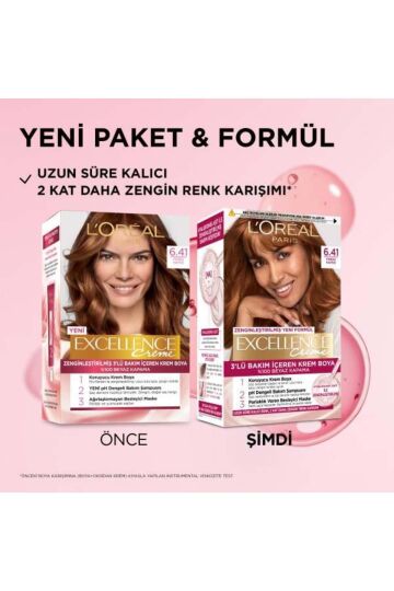 L'Oréal Paris Excellence Creme Saç Boyası - 6.41 Fındık Kahve - 2