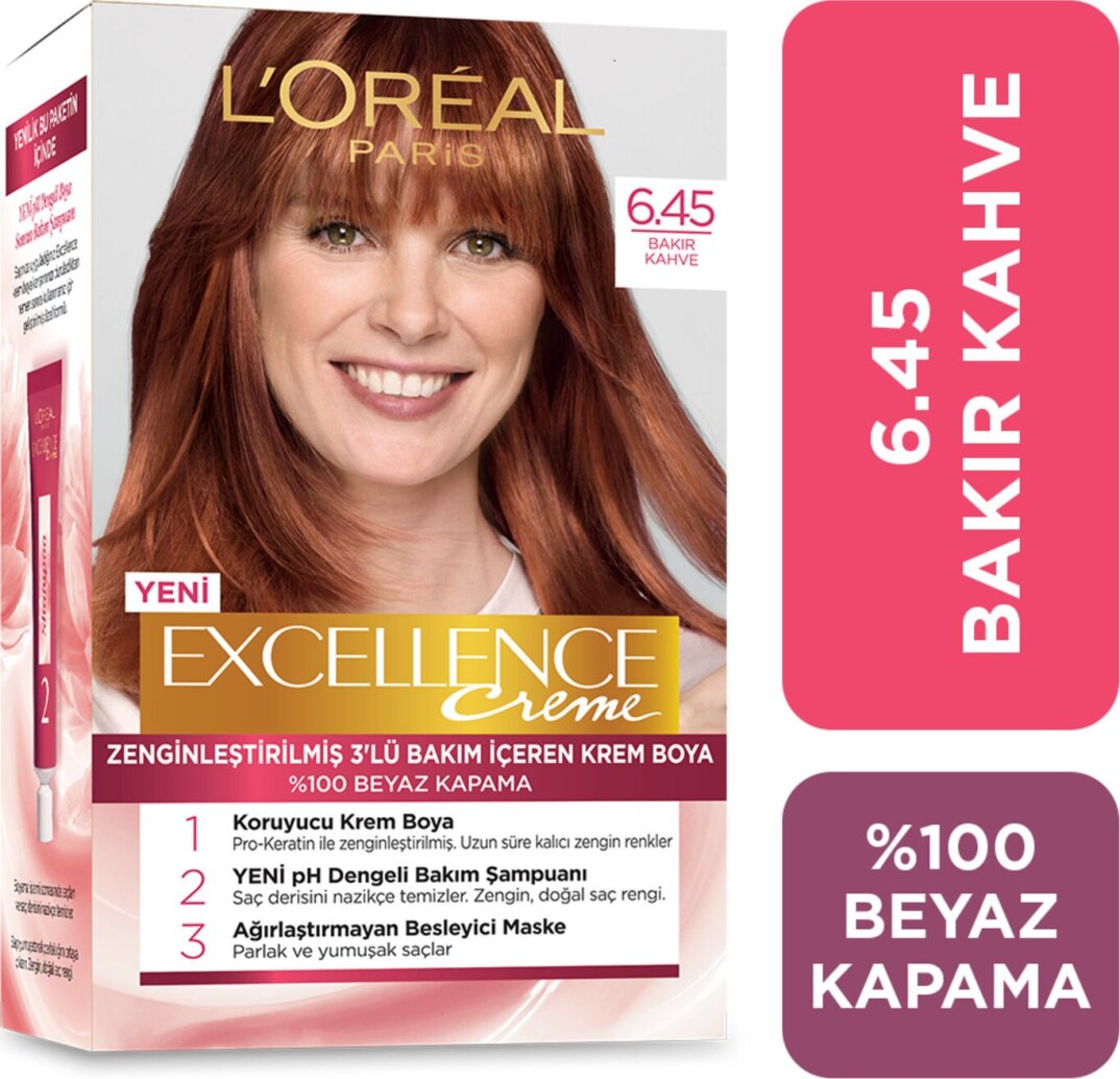 L'oréal Paris Excellence Creme Saç Boyası 6.45 Bakır Kahve - 1
