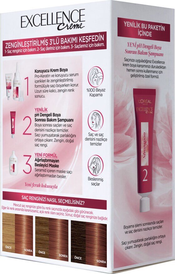 L'oréal Paris Excellence Creme Saç Boyası 6.45 Bakır Kahve - 3