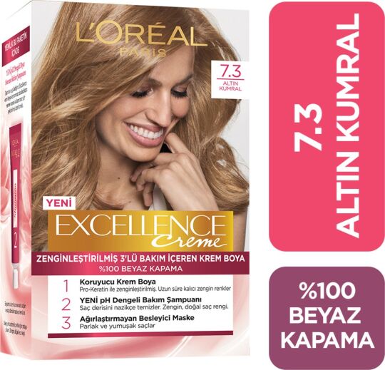 L'oréal Paris Excellence Creme Saç Boyası 7.3 Altın Kumral