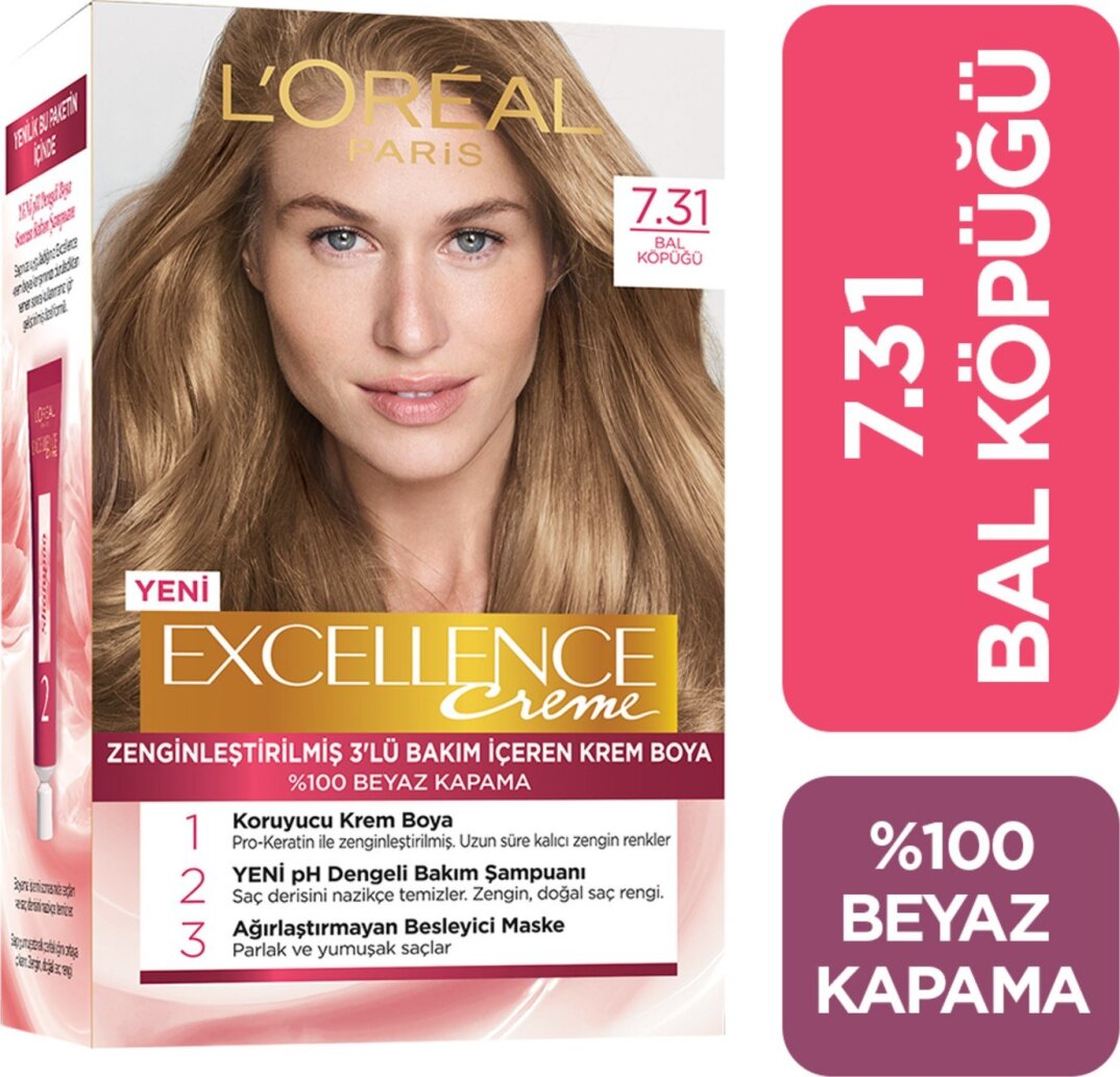L'oréal Paris Excellence Creme Saç Boyası 7.31 Bal Köpüğü - 1