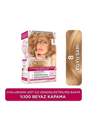 L'Oréal Paris Excellence Creme Saç Boyası 8 Koyu Sarı