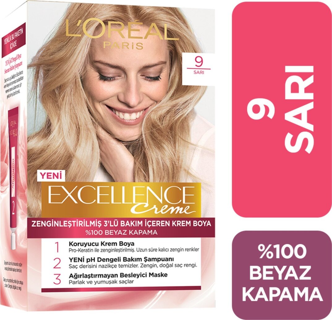 L'Oréal Paris Excellence Creme Saç Boyası 9 Sarı - 1