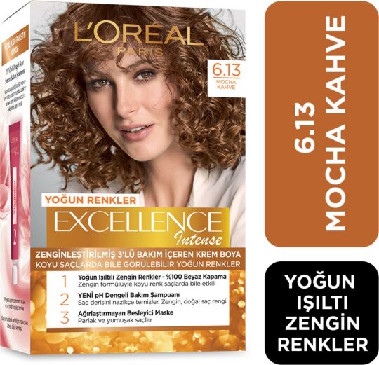 L'Oréal Paris Excellence Intense Saç Boyası 6.13 Mocha Kahve - 1