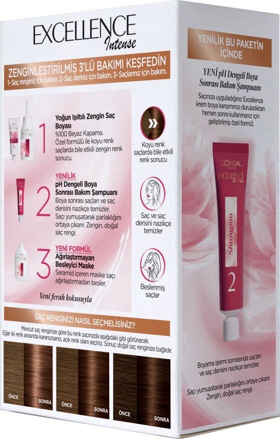 L'Oréal Paris Excellence Intense Saç Boyası - 6.32 Karamel Kahve - 3