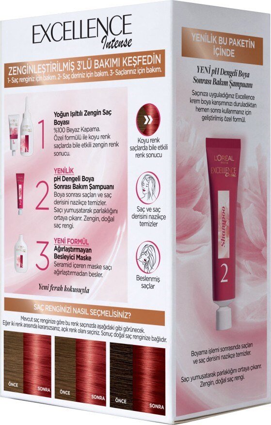 L'Oréal Paris Excellence Intense Saç Boyası 6.66 Yoğun Kızıl - 3