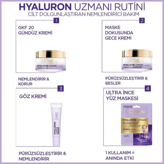 L'oréal Paris Hyaluron Uzmanı Cilt Dolgunlaştıran Nemlendirici Göz Kremi 15ML - 9