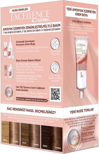 L'Oréal Paris L’oréal Paris Excellence Creme Nude Renkler Saç Boyası – 4u Nude Kahve - 3