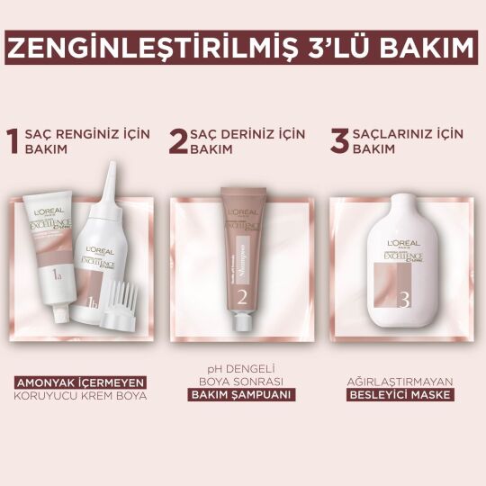 L'Oréal Paris L’oréal Paris Excellence Creme Nude Renkler Saç Boyası – 4u Nude Kahve - 5