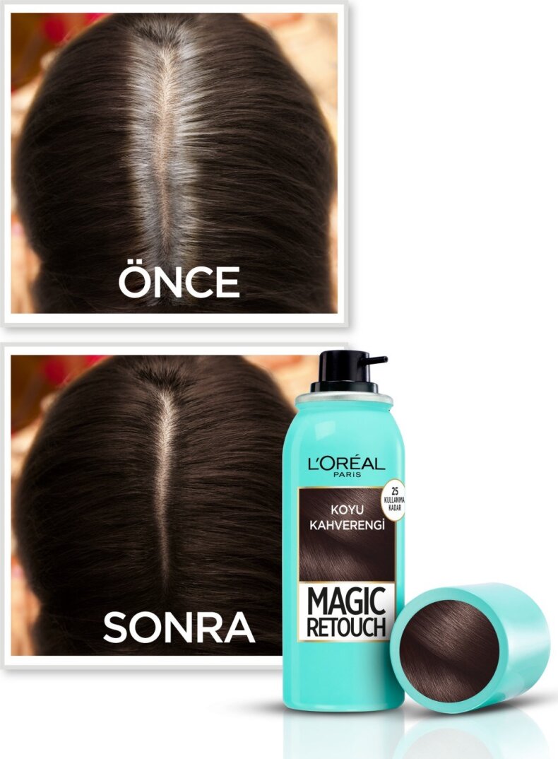 L'Oréal Paris Magic Retouch Beyaz Dipleri Kapatıcı Sprey - Koyu Kahverengi - 3