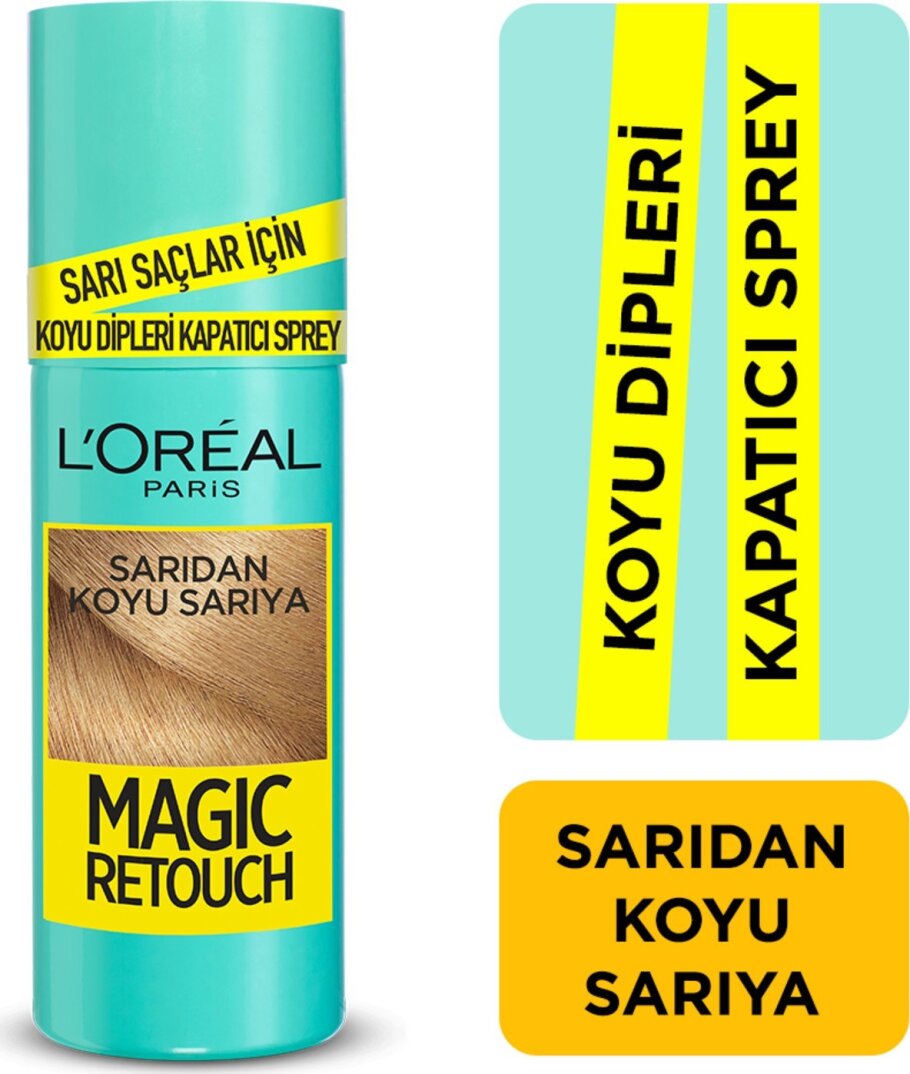 L'Oréal Paris Magic Retouch Koyu Dipleri Kapatıcı Sprey - Sarıdan Koyu Sarıya - 1
