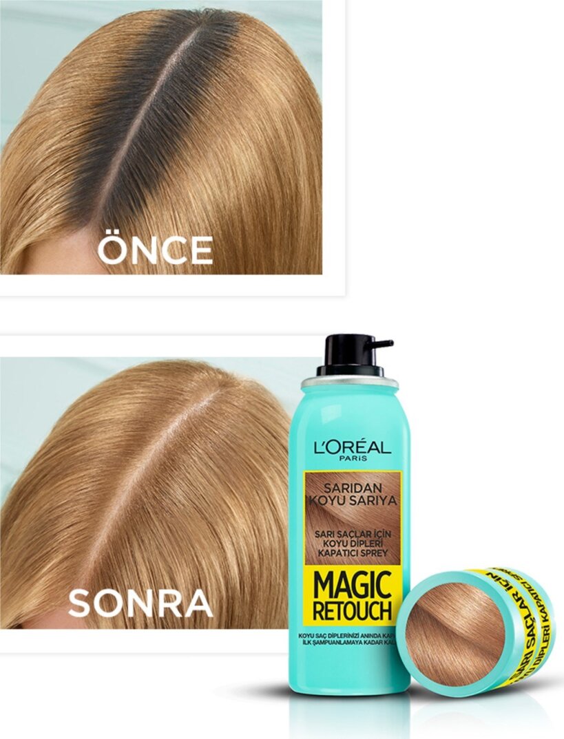 L'Oréal Paris Magic Retouch Koyu Dipleri Kapatıcı Sprey - Sarıdan Koyu Sarıya - 2