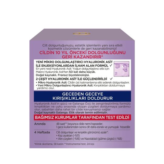 L'Oréal Paris Revitalift Filler Yoğun Dolgunlaştırıcı Yaşlanma Karşıtı Gece Kremi Hyaluronik Asit - 3