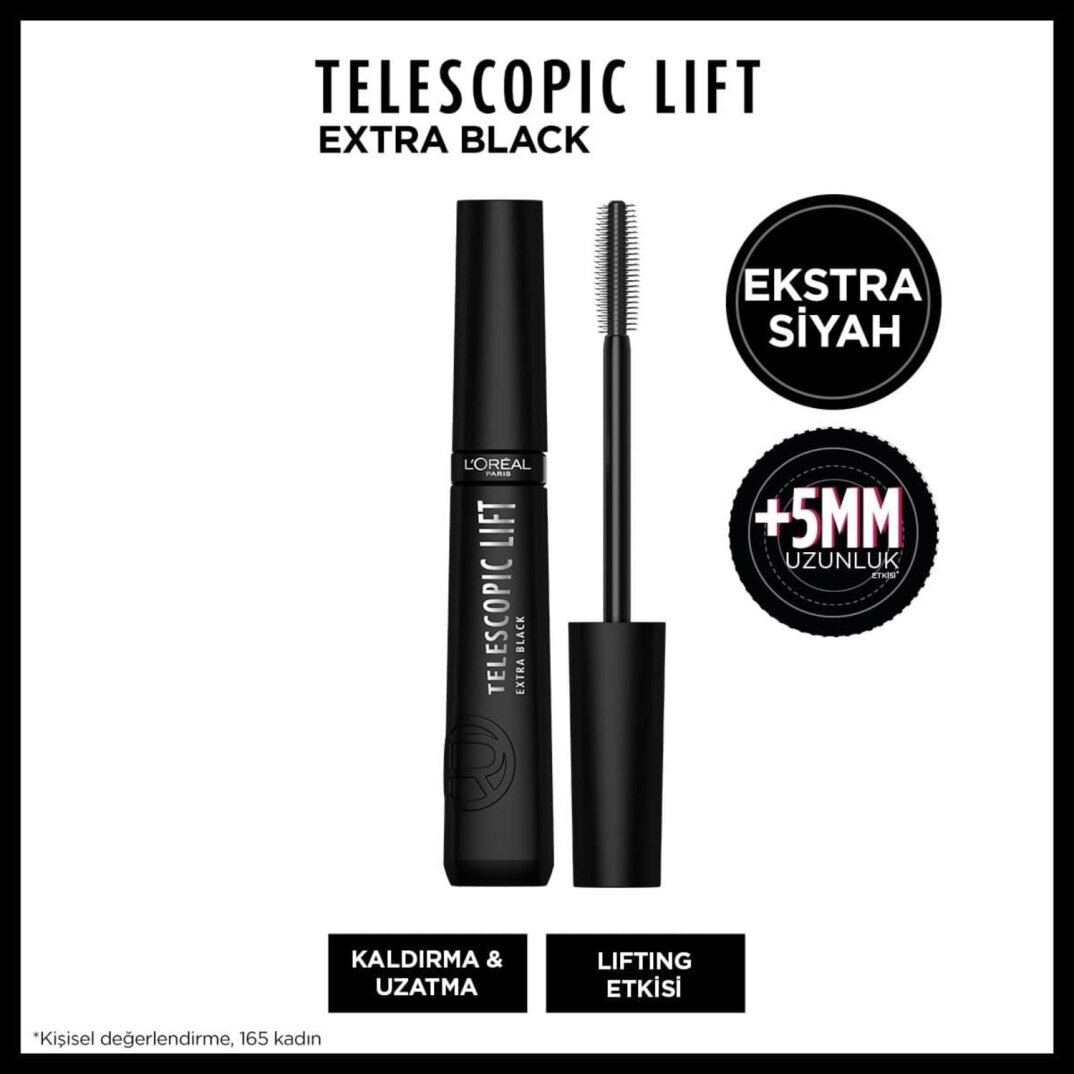 L'oréal Paris Telescopic Lift Extra Black Maskara - 1