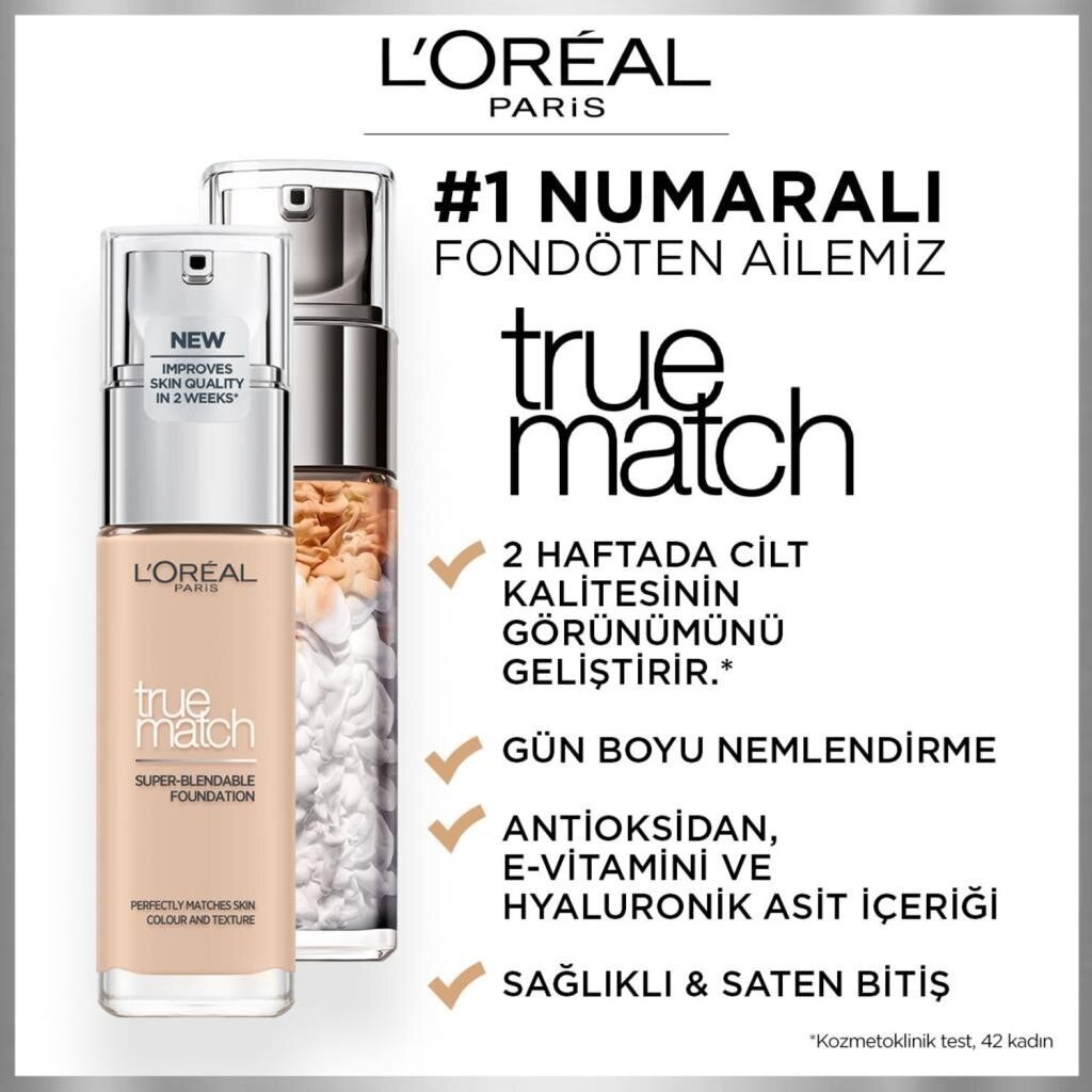 L'Oréal Paris True Match Bakım Yapan Fondöten 1R ROSE IVORY - 3