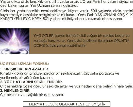 L'Oréal Paris Yaş Uzmanı 50+ Krem - 5