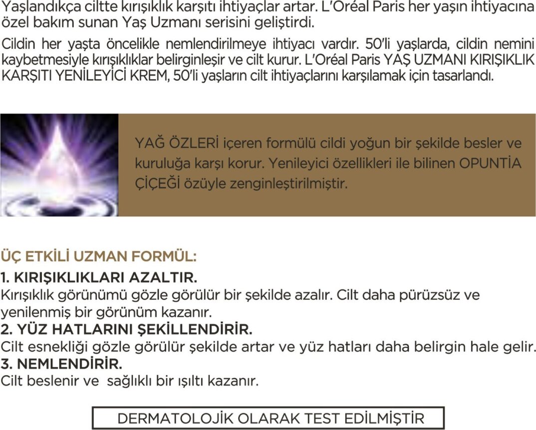 L'Oréal Paris Yaş Uzmanı 50+ Krem - 5