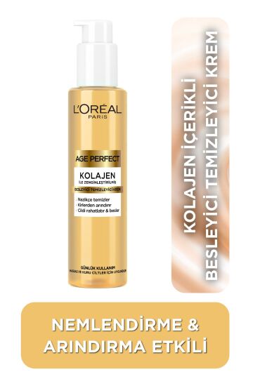L'Oreal Paris Age Perfect Kolajen İle Zenginleştirilmiş Besleyici Temizleyici Krem