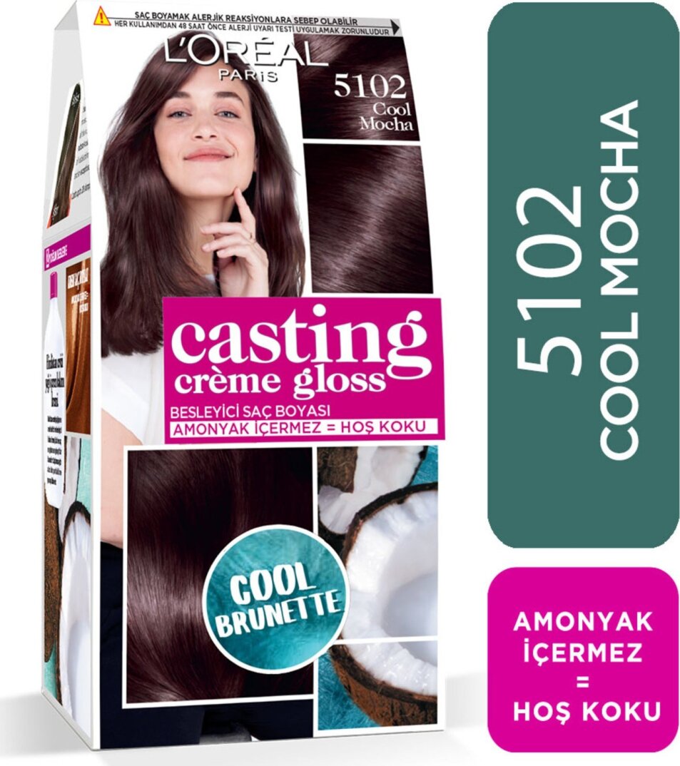 Loreal Paris Casting Creme Gloss Saç Boyası 5102 Cool Mocha - 1