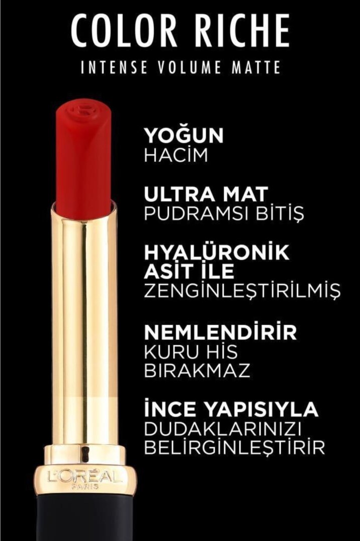 L'Oreal Paris Color Riche Intense Volume Matte Ruj - 241 Coral Irreverent - 5