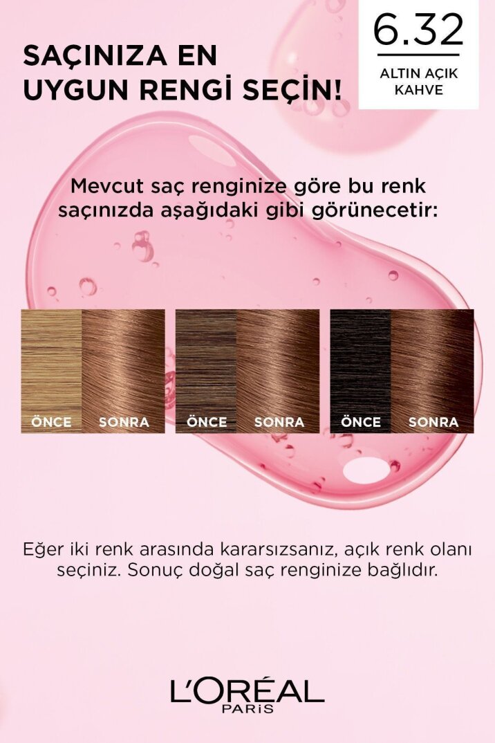 L'Oreal Paris Creme Saç Boyası 6.32 Altın Açık Kahve - 7