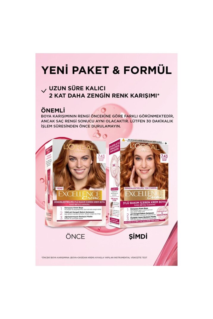 L'Oreal Paris Creme Saç Boyası 7.43 Sultan Bakırı - 3