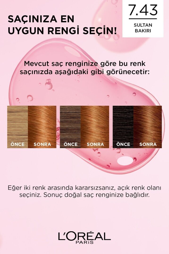 L'Oreal Paris Creme Saç Boyası 7.43 Sultan Bakırı - 7