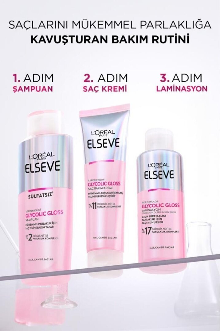 Loreal Paris Elseve Glycolic Gloss Mükemmel Parlaklık için Bakım Yapan Şampuan 200ml - 7