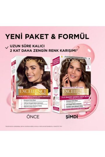 Loreal Paris Excellence Creme - Krem Saç Boyası No: 5 Kahve