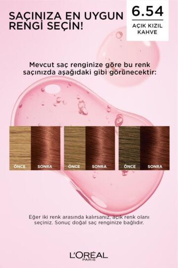 L'Oreal Paris Excellence Creme Saç Boyası 6.54 Açık Kızıl Kahve - 5