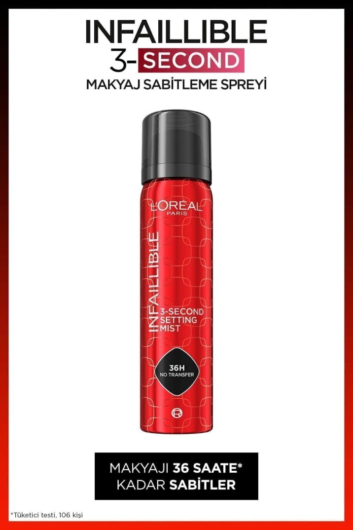 L'Oreal Paris Infaillible 3-Second Makyaj Sabitleme Spreyi – Setting Spray - 1