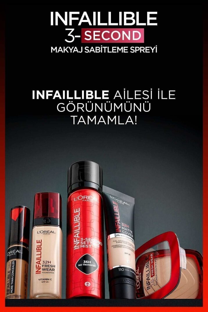 L'Oreal Paris Infaillible 3-Second Makyaj Sabitleme Spreyi – Setting Spray - 6