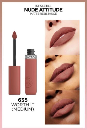 L'oreal Paris Infaillible Matte Resistance Likit Mat Ruj - 635 Worth It (Medium) - 2