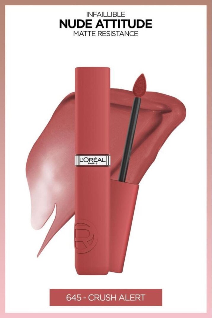 L'oreal Paris Infaillible Matte Resistance Likit Mat Ruj - 645 Crush Alert - 1