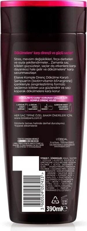 Loreal Paris L'oréal Paris Elseve Komple Direnç Dökülme Karşıtı Şampuan 390 ml - 2