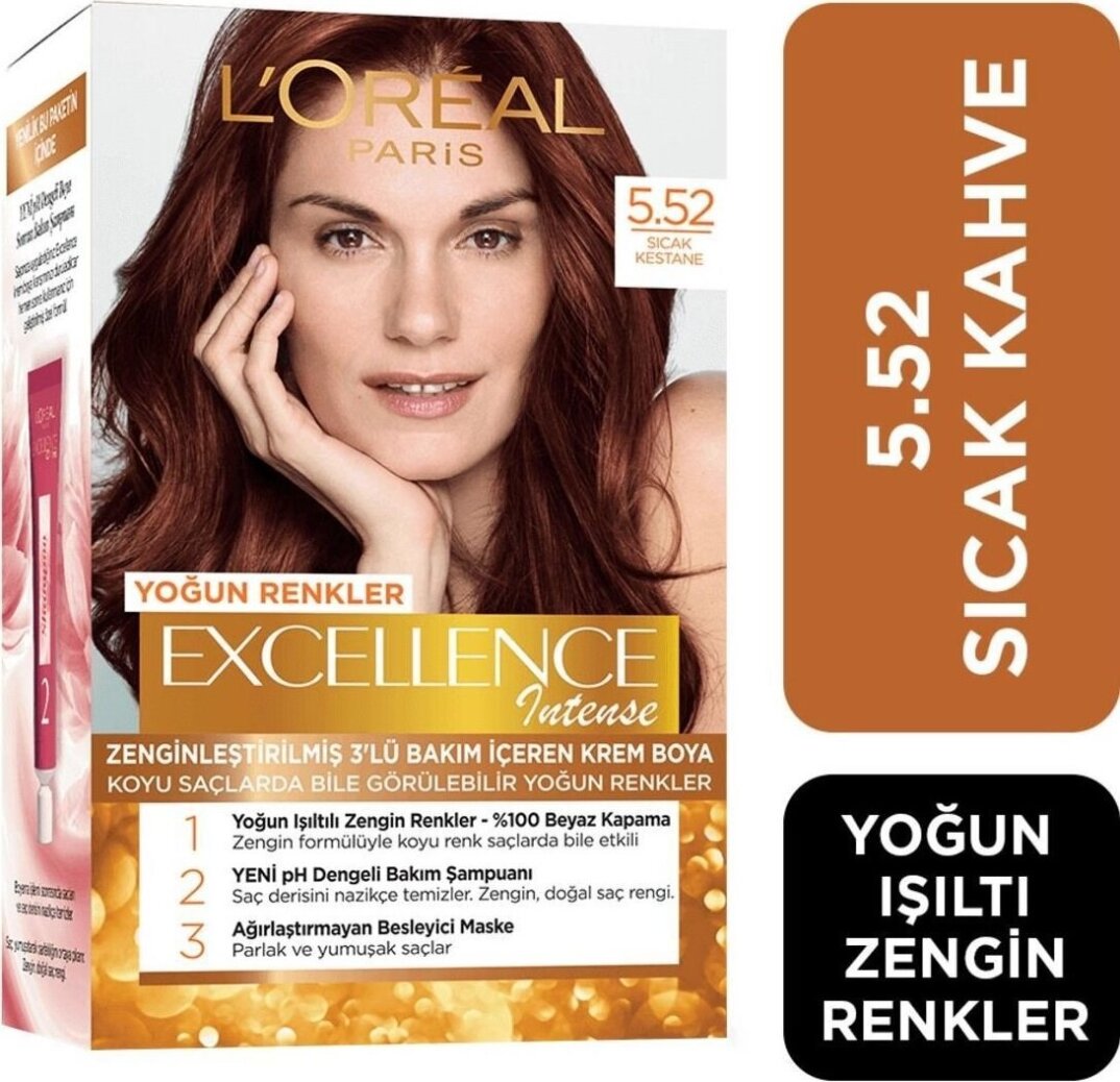 Loreal Paris Loreal Excellence Intense Saç Boyası 5.52 Sıcak Kahve - 1