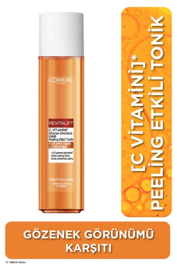 L'Oreal Paris Revitalift C Vitamini Gözenek Görünümü Karşıtı Peeling Etkili Tonik 180ML