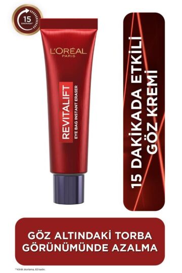 L'Oreal Paris Revitalift Lazer Eyebag Instant Eraser Göz Altı Torba Görünümüne Karşı Göz Kremi 15ml