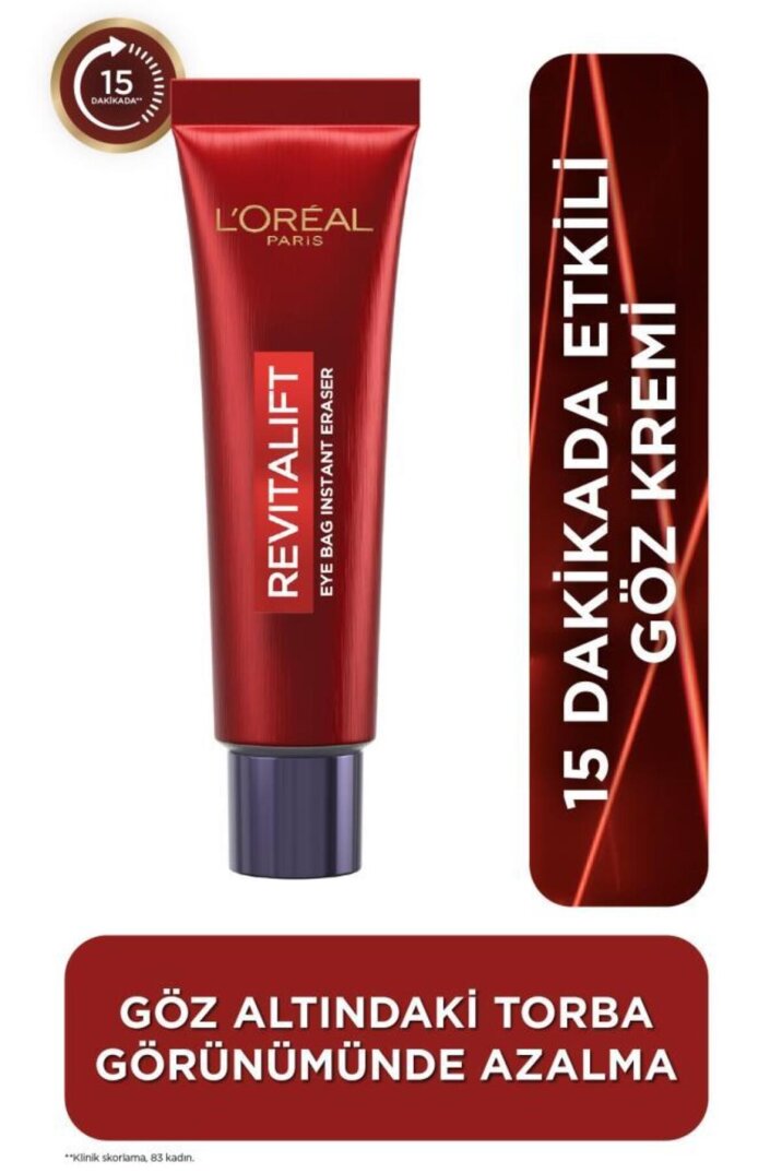 L'Oreal Paris Revitalift Lazer Eyebag Instant Eraser Göz Altı Torba Görünümüne Karşı Göz Kremi 15ml - 1