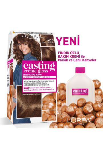 L'Oreal Paris Saç Boyası - Casting Creme Gloss 503 Altın Çikolata 3600523302857 - 2