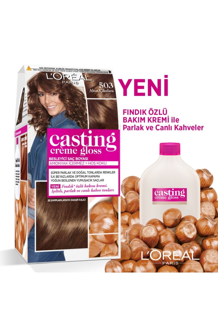L'Oreal Paris Saç Boyası - Casting Creme Gloss 503 Altın Çikolata 3600523302857 - 2